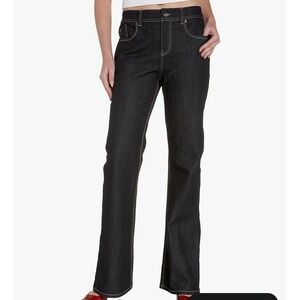 Gloria Vanderbilt Isabelle Flare Mid Rise Dark Blue Jeans‎ Womens 14 Short NWT